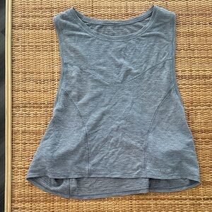 lululemon athletica Grey Sleeveless Workout Crop Top